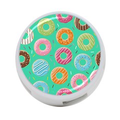 Doughnut Bread Donuts Green 4-port Usb Hub (one Side) by Mariart