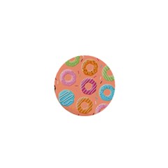 Doughnut Bread Donuts Orange 1  Mini Buttons by Mariart