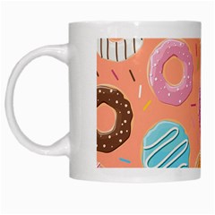 Doughnut Bread Donuts Orange White Mugs