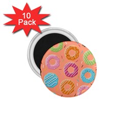 Doughnut Bread Donuts Orange 1 75  Magnets (10 Pack)  by Mariart