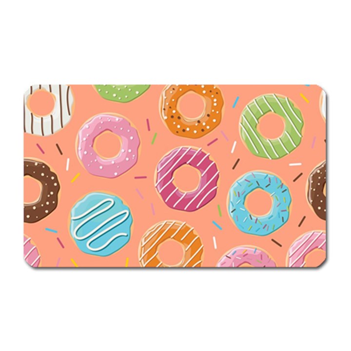 Doughnut Bread Donuts Orange Magnet (Rectangular)