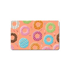 Doughnut Bread Donuts Orange Magnet (name Card) by Mariart