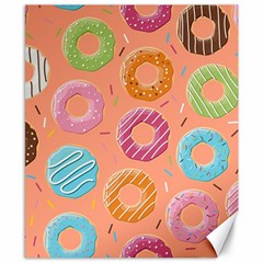 Doughnut Bread Donuts Orange Canvas 8  X 10 