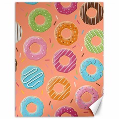 Doughnut Bread Donuts Orange Canvas 12  X 16  