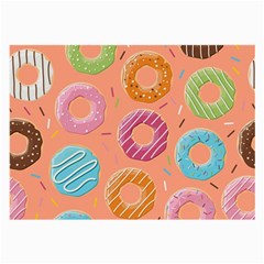 Doughnut Bread Donuts Orange Large Glasses Cloth by Mariart