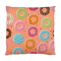 Doughnut Bread Donuts Orange Standard Cushion Case (one Side)