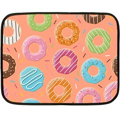 Doughnut Bread Donuts Orange Fleece Blanket (mini) by Mariart