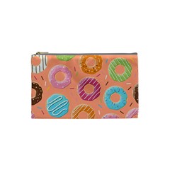 Doughnut Bread Donuts Orange Cosmetic Bag (small)  by Mariart