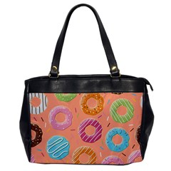 Doughnut Bread Donuts Orange Office Handbags by Mariart