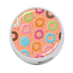 Doughnut Bread Donuts Orange 4-port Usb Hub (one Side) by Mariart