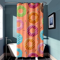 Doughnut Bread Donuts Orange Shower Curtain 36  X 72  (stall)  by Mariart