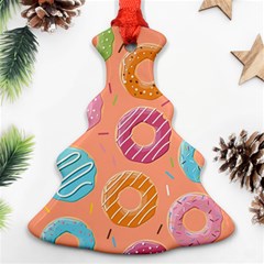 Doughnut Bread Donuts Orange Christmas Tree Ornament (two Sides)