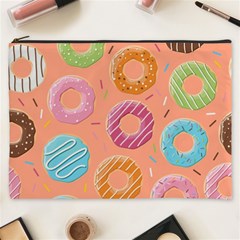 Doughnut Bread Donuts Orange Cosmetic Bag (xxxl) 