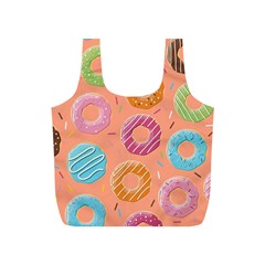 Doughnut Bread Donuts Orange Full Print Recycle Bags (s)  by Mariart