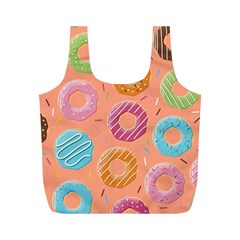 Doughnut Bread Donuts Orange Full Print Recycle Bags (m) 