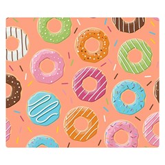 Doughnut Bread Donuts Orange Double Sided Flano Blanket (small)  by Mariart