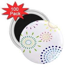 Fireworks Illustrations Fire Partty Polka 2 25  Magnets (100 Pack) 