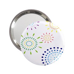 Fireworks Illustrations Fire Partty Polka 2 25  Handbag Mirrors by Mariart