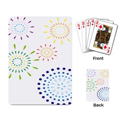 Fireworks Illustrations Fire Partty Polka Playing Card by Mariart