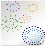 Fireworks Illustrations Fire Partty Polka Canvas 16  x 16   15.2 x15.41  Canvas - 1