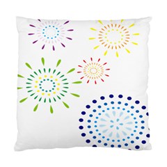 Fireworks Illustrations Fire Partty Polka Standard Cushion Case (two Sides) by Mariart