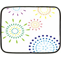 Fireworks Illustrations Fire Partty Polka Double Sided Fleece Blanket (mini) 