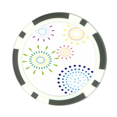 Fireworks Illustrations Fire Partty Polka Poker Chip Card Guard (10 Pack) by Mariart