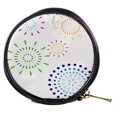 Fireworks Illustrations Fire Partty Polka Mini Makeup Bags