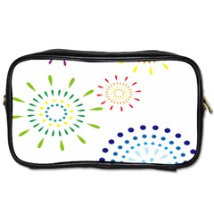 Fireworks Illustrations Fire Partty Polka Toiletries Bags 2-side