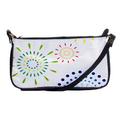 Fireworks Illustrations Fire Partty Polka Shoulder Clutch Bags by Mariart