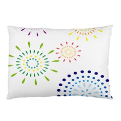 Fireworks Illustrations Fire Partty Polka Pillow Case (two Sides) by Mariart