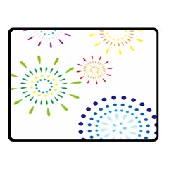 Fireworks Illustrations Fire Partty Polka Double Sided Fleece Blanket (small)  by Mariart