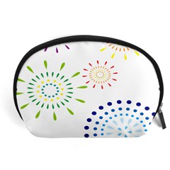 Fireworks Illustrations Fire Partty Polka Accessory Pouches (large) 