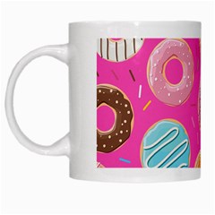 Doughnut Bread Donuts Pink White Mugs by Mariart