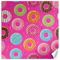 Doughnut Bread Donuts Pink Canvas 16  X 16  