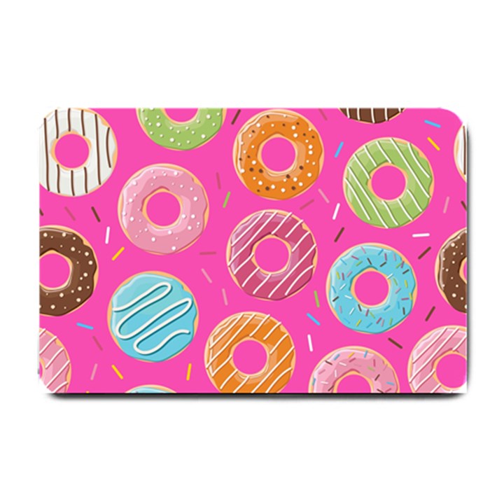 Doughnut Bread Donuts Pink Small Doormat 