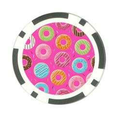 Doughnut Bread Donuts Pink Poker Chip Card Guard (10 Pack)