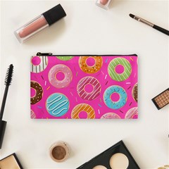 Doughnut Bread Donuts Pink Cosmetic Bag (small)  by Mariart