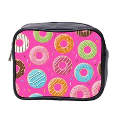 Doughnut Bread Donuts Pink Mini Toiletries Bag 2-side by Mariart