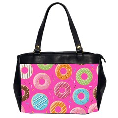 Doughnut Bread Donuts Pink Office Handbags (2 Sides)  by Mariart