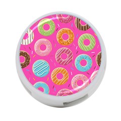 Doughnut Bread Donuts Pink 4-port Usb Hub (one Side) by Mariart