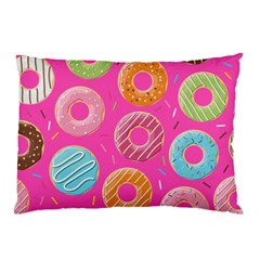 Doughnut Bread Donuts Pink Pillow Case (two Sides) by Mariart