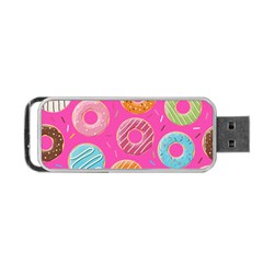 Doughnut Bread Donuts Pink Portable Usb Flash (one Side) by Mariart