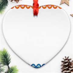 Fish Scales Dragon Circle Ornament (heart)