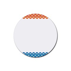 Fish Scales Dragon Circle Rubber Coaster (round) 