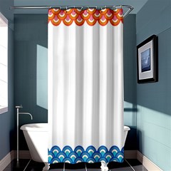 Fish Scales Dragon Circle Shower Curtain 36  X 72  (stall)  by Mariart