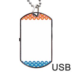 Fish Scales Dragon Circle Dog Tag Usb Flash (two Sides) by Mariart