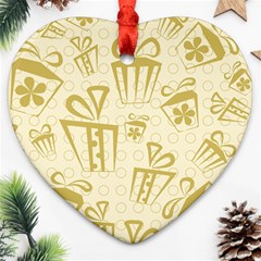 Gift Party Polka Grey Ornament (heart) by Mariart