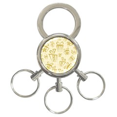 Gift Party Polka Grey 3-ring Key Chains by Mariart