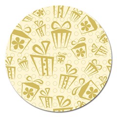 Gift Party Polka Grey Magnet 5  (round) by Mariart